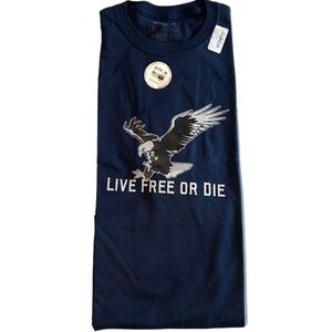 Rapdom Men’s T-shirt Navy Live Free Or Die Short Sleeve Shirt-XXL NWT 2/$27🌞